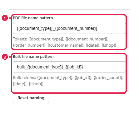 Complete single and bulk file-name controls